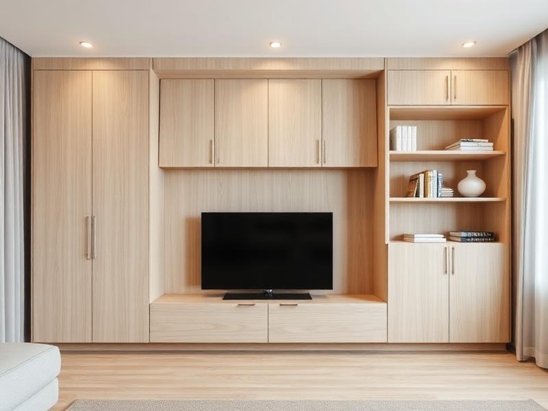 Modern minimalist apartment furniture woodworking patterns PDF wall unit