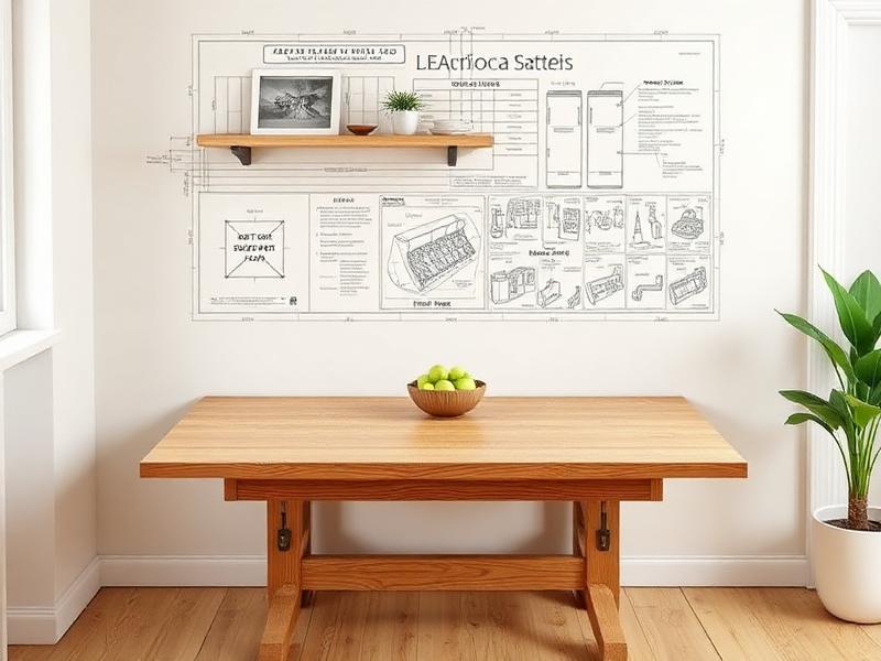 Space saving furniture woodworking templates PDF student guide fold down table