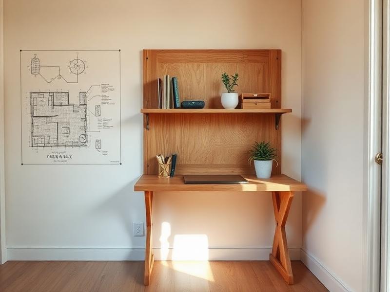 Tiny apartment woodworking plans PDF free download for beginners foldable wall desk