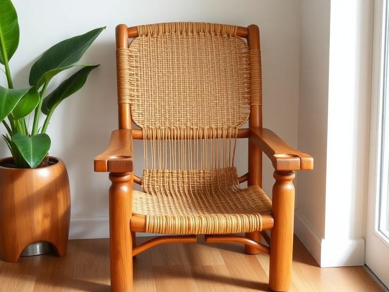 Tropical Balinese apartment woodworking projects digital guide rattan chair